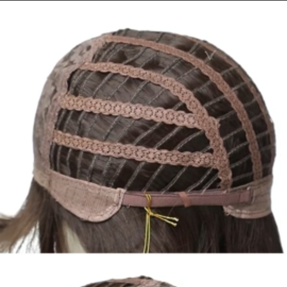 20 Inches Long Nature Curly Ombre Brown Wig - Picture 7 of 7